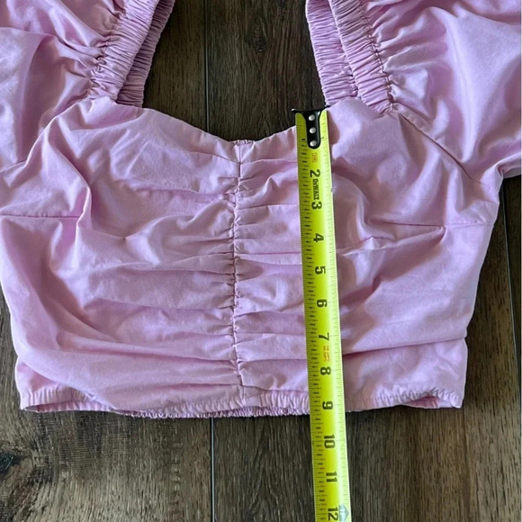 Abercrombie & Fitch Women’s Puffed Sleeve Top Pink Size Small - Picture 7 of 10